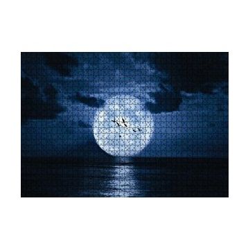 Cakapuzzle Deniz Bulutlar Kuşlar ve Süper Ay 120 Parça Ahşap Puzzle