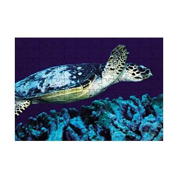 Cakapuzzle Deniz Dibinde Kaplumbağası 120 Parça Ahşap Puzzle