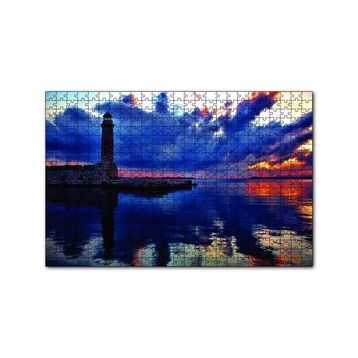 Cakapuzzle Deniz Feneri Gün Batımı 120 Parça Ahşap Puzzle
