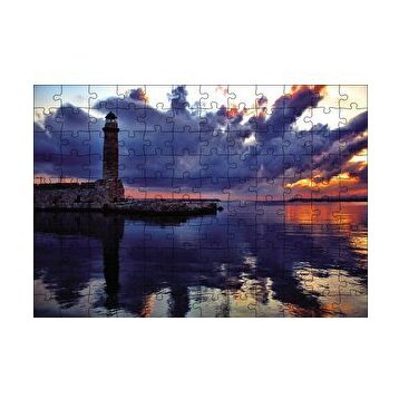 Cakapuzzle Deniz Feneri Gün Batımı 120 Parça Ahşap Puzzle