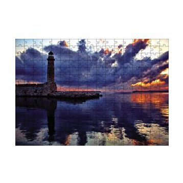 Cakapuzzle Deniz Feneri Gün Batımı 120 Parça Ahşap Puzzle