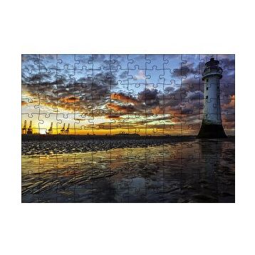 Cakapuzzle Deniz Feneri Liman 120 Parça Ahşap Puzzle