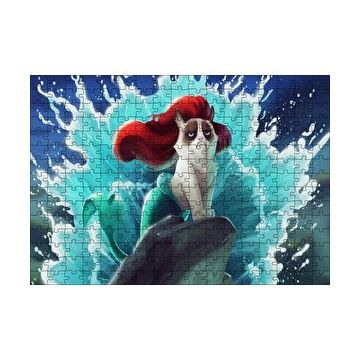 Cakapuzzle Deniz Kızı Kedisi Animasyon Görseli 120 Parça Ahşap Puzzle