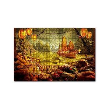 Cakapuzzle Deniz Mahsulu Sebzelerden Kemi Doğa Manzarası 120 Parça Ahşap Puzzle