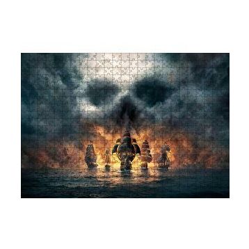 Cakapuzzle Deniz Savaşı Alevler İçinde Gemiler 120 Parça Ahşap Puzzle