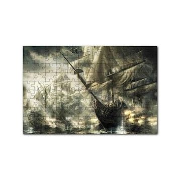 Cakapuzzle Deniz Savaşındaki Yelkenli Gemiler 120 Parça Ahşap Puzzle