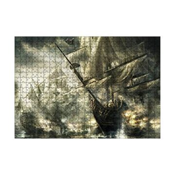 Cakapuzzle Deniz Savaşındaki Yelkenli Gemiler 120 Parça Ahşap Puzzle