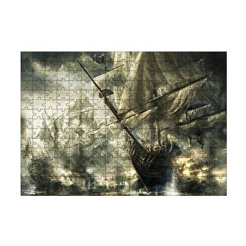 Cakapuzzle Deniz Savaşındaki Yelkenli Gemiler 120 Parça Ahşap Puzzle