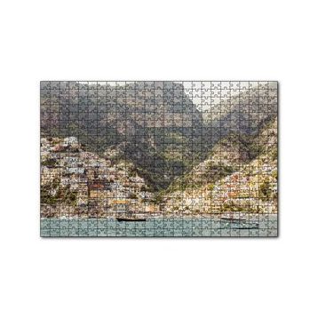 Cakapuzzle Deniz ve Yalçın Kayalıklardaki Evler 120 Parça Ahşap Puzzle