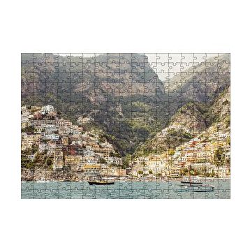 Cakapuzzle Deniz ve Yalçın Kayalıklardaki Evler 120 Parça Ahşap Puzzle