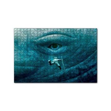 Cakapuzzle Denizin Kalbinde Balina ve Çocuk 120 Parça Ahşap Puzzle