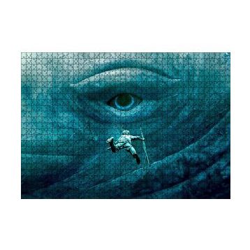 Cakapuzzle Denizin Kalbinde Balina ve Çocuk 120 Parça Ahşap Puzzle