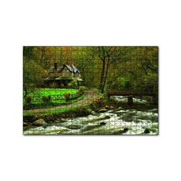 Cakapuzzle Dere Ev Yol Doğa 120 Parça Ahşap Puzzle