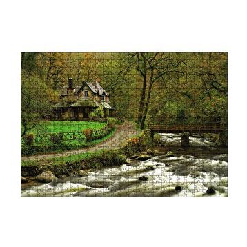 Cakapuzzle Dere Ev Yol Doğa 120 Parça Ahşap Puzzle