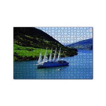 Cakapuzzle Dev Beyaz Yelkenli Manzara 120 Parça Ahşap Puzzle