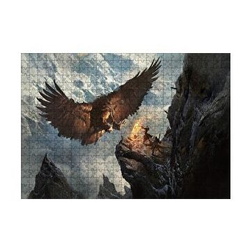 Cakapuzzle Dev Kartal ve Kayalıktaki Savaşçılar Puzzle