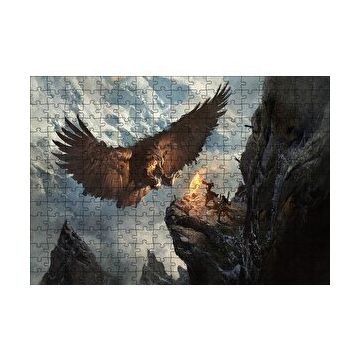 Cakapuzzle Dev Kartal ve Kayalıktaki Savaşçılar Puzzle