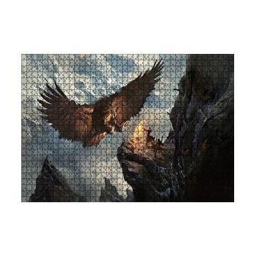 Cakapuzzle Dev Kartal ve Kayalıktaki Savaşçılar Puzzle