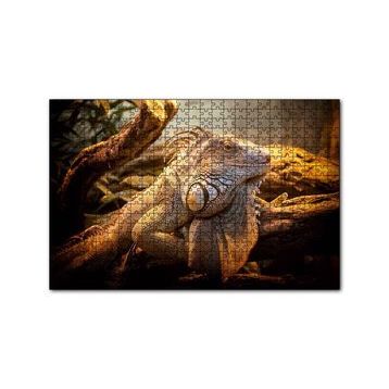 Cakapuzzle Dev Kertenkele ve Güneş Işıkları Mdf 120 Parça Puzzle