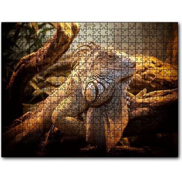 Cakapuzzle Dev Kertenkele ve Güneş Işıkları Mdf 120 Parça Puzzle