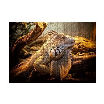 Cakapuzzle Dev Kertenkele ve Güneş Işıkları Mdf 120 Parça Puzzle