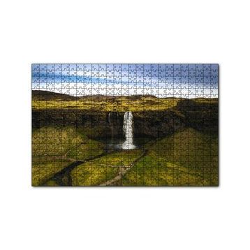Cakapuzzle Dev Şelale ve Yemyeşil Çevre 120 Parça Ahşap Puzzle