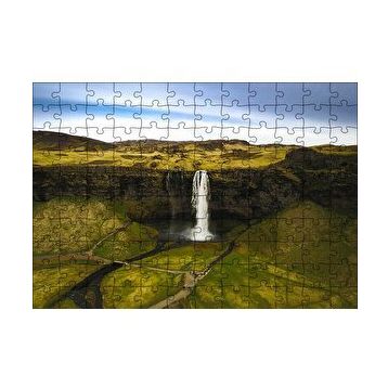 Cakapuzzle Dev Şelale ve Yemyeşil Çevre 120 Parça Ahşap Puzzle