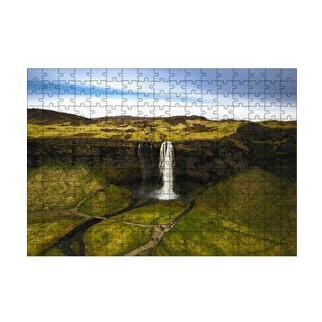 Cakapuzzle Dev Şelale ve Yemyeşil Çevre 120 Parça Ahşap Puzzle