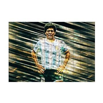 Cakapuzzle Diego Maradona Arjantin Fırtınası 120 Parça Ahşap Puzzle