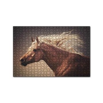 Cakapuzzle Dijital Sanat Kahverengi At Görseli 120 Parça Puzzle