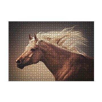 Cakapuzzle Dijital Sanat Kahverengi At Görseli 120 Parça Puzzle