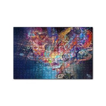 Cakapuzzle Dijital Soyut Hayal Gördüren Resim 120 Parça Ahşap Puzzle