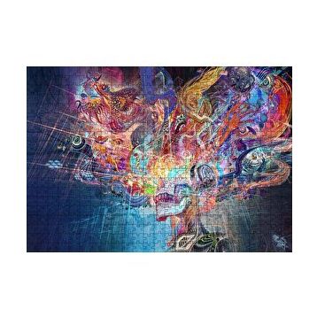 Cakapuzzle Dijital Soyut Hayal Gördüren Resim 120 Parça Ahşap Puzzle