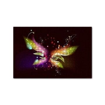 Cakapuzzle Dijital Soyut Işık Oyunu Kelebek Figürü 120 Parça Puzzle