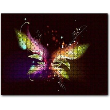 Cakapuzzle Dijital Soyut Işık Oyunu Kelebek Figürü 120 Parça Puzzle