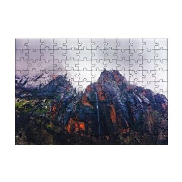 Cakapuzzle Dik Yamaçlı Dumanlı Dağ 120 Parça Ahşap Puzzle