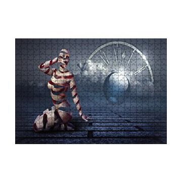 Cakapuzzle Dilimli Kadın Figüri Zaman 120 Parça Ahşap Puzzle