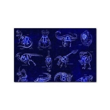 Cakapuzzle Dinozorlu Burç Sembolleri Neon 120 Parça Ahşap Puzzle