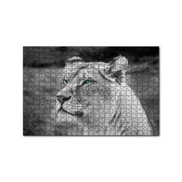 Cakapuzzle Dişi Aslan Monochrome 120 Parça Ahşap Puzzle