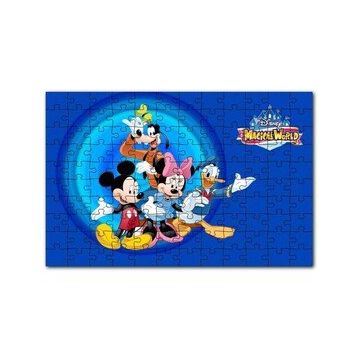 Cakapuzzle Disney Büyülü Dünya Mickey Mouse Çizgi Film 120 Parça Ahşap Puzzle