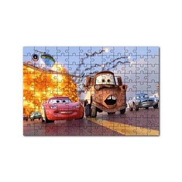 Cakapuzzle Disney Cars Şimşek McQueen ve Mater 120 Parça Ahşap Puzzle