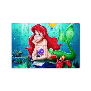 Cakapuzzle Disney Karakteri Deniz Kızı ve Yengeç 120 Parça Ahşap Puzzle