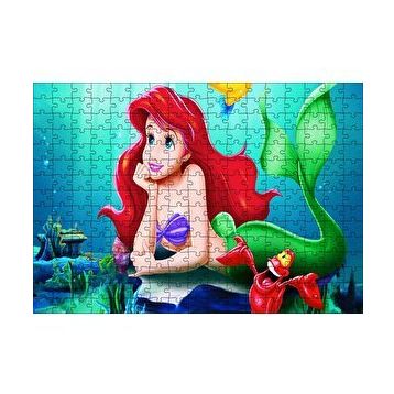Cakapuzzle Disney Karakteri Deniz Kızı ve Yengeç 120 Parça Ahşap Puzzle