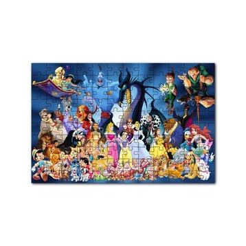 Cakapuzzle Disney Masal Kahramanları Bir Arada 120 Parça Ahşap Puzzle