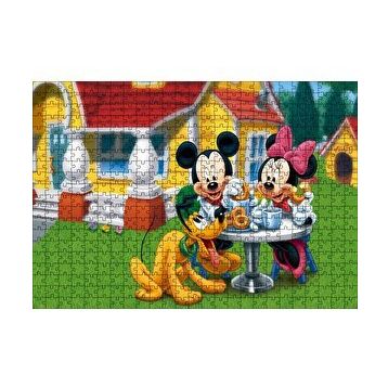Cakapuzzle Disney Mickey Mouse Minnie Mouse ve Pluto 120 Parça Ahşap Puzzle