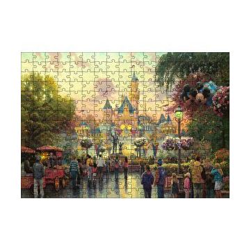 Cakapuzzle Disneyland ve Ziyaretçileri 120 Parça Ahşap Puzzle