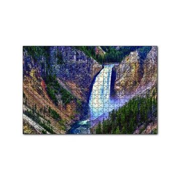 Cakapuzzle Doğa Dağlarda Şelale Manzara 120 Parça Ahşap Puzzle