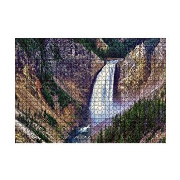 Cakapuzzle Doğa Dağlarda Şelale Manzara 120 Parça Ahşap Puzzle