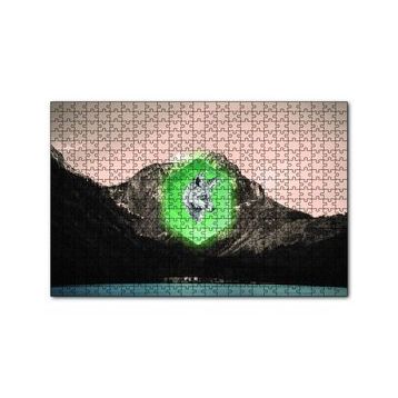 Cakapuzzle Doğa Geometrik Kurt Başı 120 Parça Ahşap Puzzle