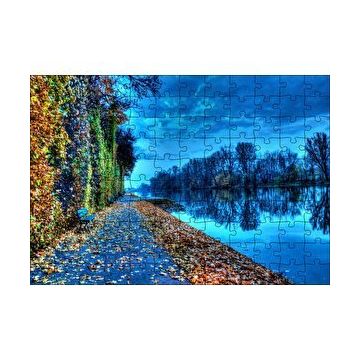 Cakapuzzle Doğa Sonbahar Göl Kıyısı 120 Parça Ahşap Puzzle